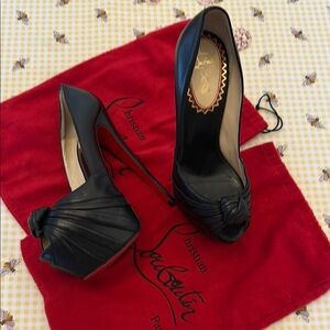 Christian Louboutin Lady Gres Black Stiletto Platform 20th Anniversary